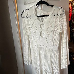 White Swimsuit Cover Up Dress